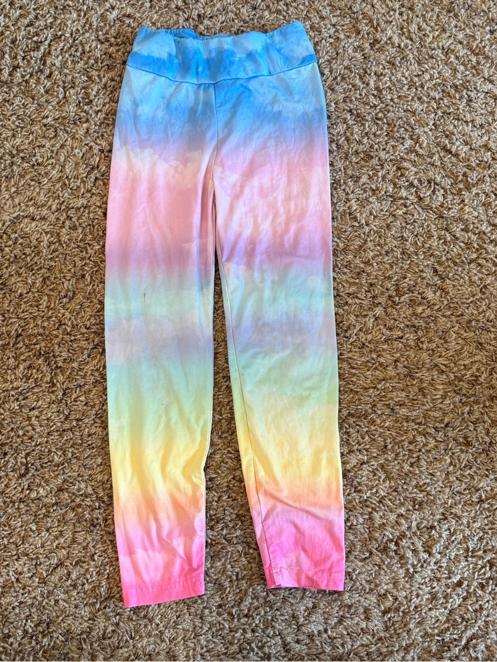 SHEIN Pastel Rainbow Ombre Leggings in Blue, Pink, Yellow, Green